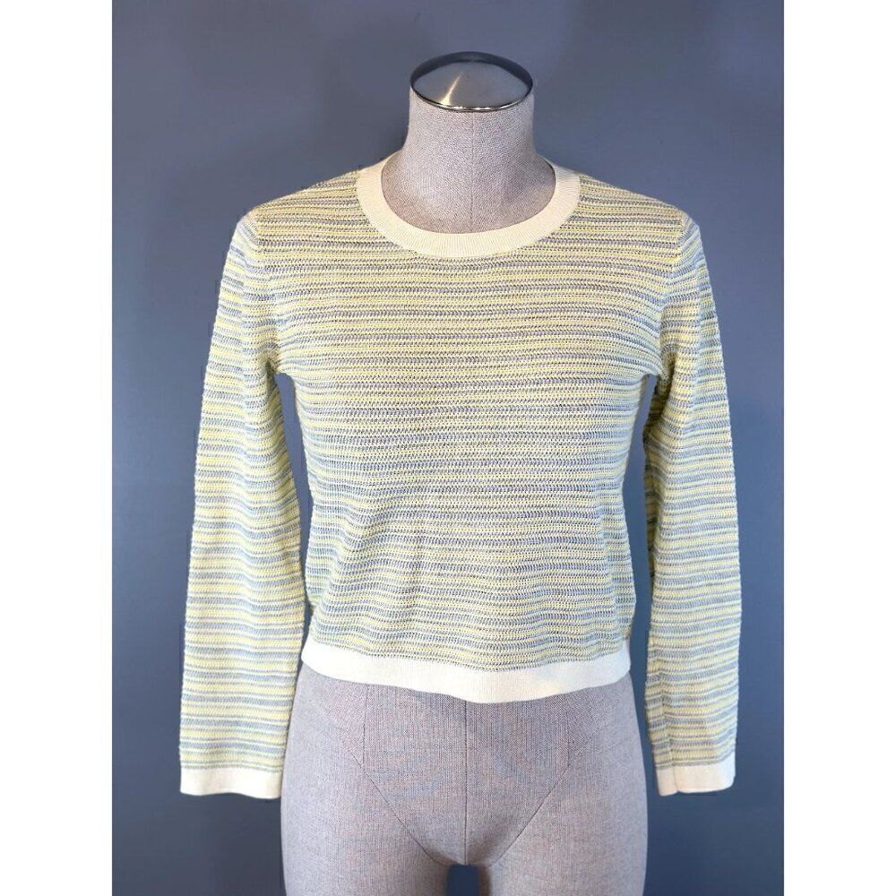 Veronica Beard Boise Striped Sweater in Yellow Size XS